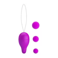 Лиловое вагинальное яйцо с утяжеляющими шариками Kegel Ball лиловый 