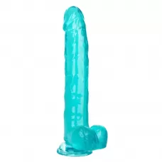 Аквамариновый фаллоимитатор-гигант Size Queen 10  - 30,5 см аквамариновый 