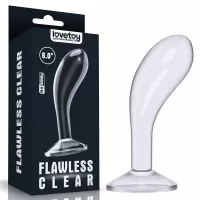 Прозрачный стимулятор простаты Flawless Clear Prostate Plug - 15 см прозрачный 
