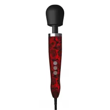 Красно-черный жезловый вибратор Doxy Die Cast с розами красный с черным 