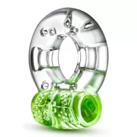 Зеленое эрекционное виброкольцо Arouser Vibrating C-Ring зеленый 