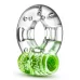 Зеленое эрекционное виброкольцо Arouser Vibrating C-Ring зеленый 