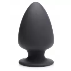 Черная мягкая анальная пробка Squeezable Medium Anal Plug - 11 см черный 