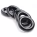 Комплект из 5 черных эрекционных колец для мошонки Ring Master Custom Ball Stretcher Kit черный 