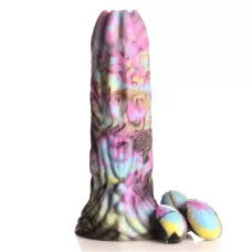 Фантазийный фаллоимитатор Dragon Spawn Dragon Ovipositor Silicone Dildo with Eggs - 18,5 см разноцветный 