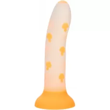 Светящийся в темноте фаллоимитатор Glow Stick Mushroom оранжевый 
