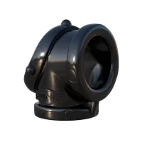 Черное эрекционное кольцо Rock Hard Cock Pipe черный 
