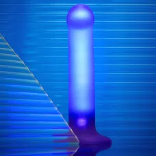 Светящийся фаллоимитатор Strap-on-me Glow-Led Dildo - size M фиолетовый 