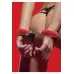 Пушистые красные наручники OUCH! Red красный 