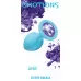 Малая голубая анальная пробка Emotions Cutie Small с фиолетовым кристаллом - 7,5 см фиолетовый 