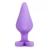 Фиолетовая анальная пробка Naughty Candy Heart Do Me Now - 8,9 см фиолетовый 