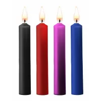 Набор из 4 разноцветных восковых свечей Teasing Wax Candle разноцветный 