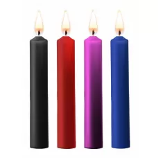 Набор из 4 разноцветных восковых свечей Teasing Wax Candle разноцветный 