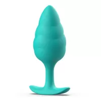 Акамариновая анальная пробка Bswish Bfilled Basic Plus Wave - 10,8 см аквамариновый 