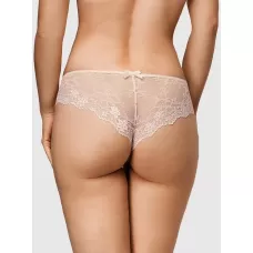 Ажурные трусики-бразилиана Microlace бежевый L