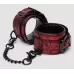 Красно-черные наручники Reversible Faux Leather Wrist Cuffs красный с черным 