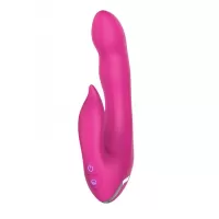Розовый вибратор Dual Fantasy Rabbit - 19,5 см розовый 