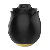 Черный клиторальный стимулятор Black Rose Silicone Clitoral Suction черный 