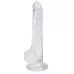 Прозрачный фаллоимитатор на присоске Lusty Jelly Dildo - 18 см прозрачный 