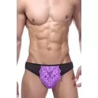 Черно-фиолетовые слипы черный с фиолетовым S-M