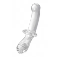 Прозрачный двусторонний стеклянный фаллоимитатор Satisfyer Double Crystal - 19,5 см прозрачный 