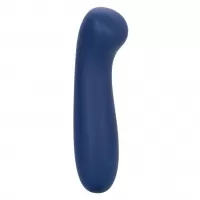 Синий вибромассажер Cashmere Satin G - 15,25 см синий 