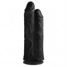Черный сдвоенный фаллоимитатор Double Stuffer 10’’ Double Pecker Dildo - 27 см черный 