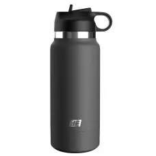 Смуглый мастурбатор-вагина в корпусе-бутылке F*ck Flask серый 