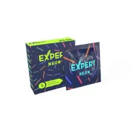Светящиеся в темноте презервативы Expert Neon - 3 шт  
