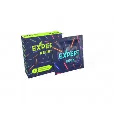 Светящиеся в темноте презервативы Expert Neon - 3 шт  