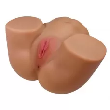 Мастурбатор Geriann с 2 любовными каналами карамель (темно-бежевый 