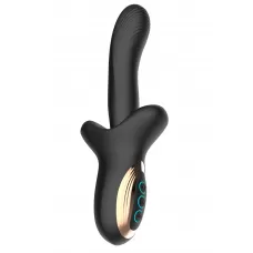 Черный вибратор с постукивающим эффектом - 22 см черный Черный вибратор с постукивающим эффектом - 22 см черный