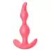 Розовая анальная пробка Bent Anal Plug Black - 13 см розовый 
