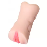 Телесный двусторонний мастурбатор Rich Fruit - вагина и анус телесный 