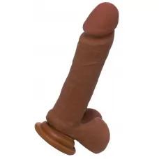 Коричневый фаллоимитатор-реалистик Mr.Gomez - 21 см коричневый 