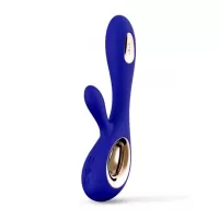 Синий вибратор-кролик Lelo Soraya Wave - 21,8 см синий 