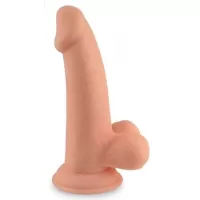 Телесный фаллоимитатор 6  Dong with Balls - 14 см телесный 