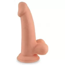 Телесный фаллоимитатор 6  Dong with Balls - 14 см телесный 