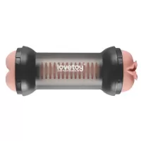 Телесный двусторонний мастурбатор Training Master Double Side Stroker Pussy and Anus телесный с черным 