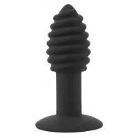 Черная анальная вибропробка Twist Butt Plug - 10,7 см черный 