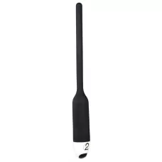 Черный силиконовый расширитель для уретры с вибрацией Silikon Dilator черный 