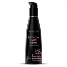 Лубрикант на водной основе со вкусом торта с кремом Wicked Aqua Birthday cake - 120 мл  