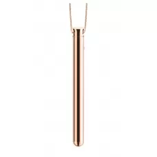 Золотистый вибростимулятор-кулон на цепочке Necklace Rechargeable Vibrator золотистый 