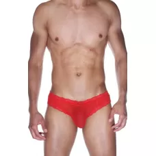 Красные мужские трусы-бразилиана красный L-XL