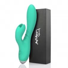 Зеленый вибратор-кролик Jade Rabbit Vibrator - 21,8 см зеленый 