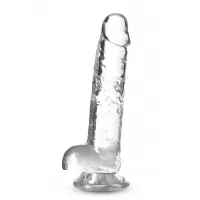Прозрачный фаллоимитатор 7 Inch Crystalline Dildo - 17,7 см прозрачный 