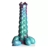 Фантазийный фаллоимитатор Galactic Breeder Ovipositor Silicone Dildo - 22 см разноцветный 
