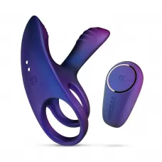 Фиолетовое эрекционное виброкольцо с клиторальной подушечкой Infinity Ignite фиолетовый 