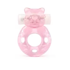 Розовое эрекционное виброкольцо в форме мишки розовый Розовое эрекционное виброкольцо в форме мишки розовый