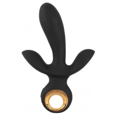 Черный вибратор с функцией расширения Inflatable Triple Vibrator - 18,9 см черный 